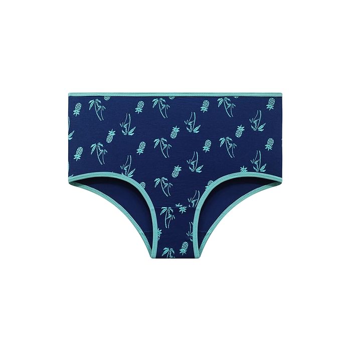 

Clovia High Waist Pineapple Print Hipster Panty in Navy - Cotton - PN3170X08