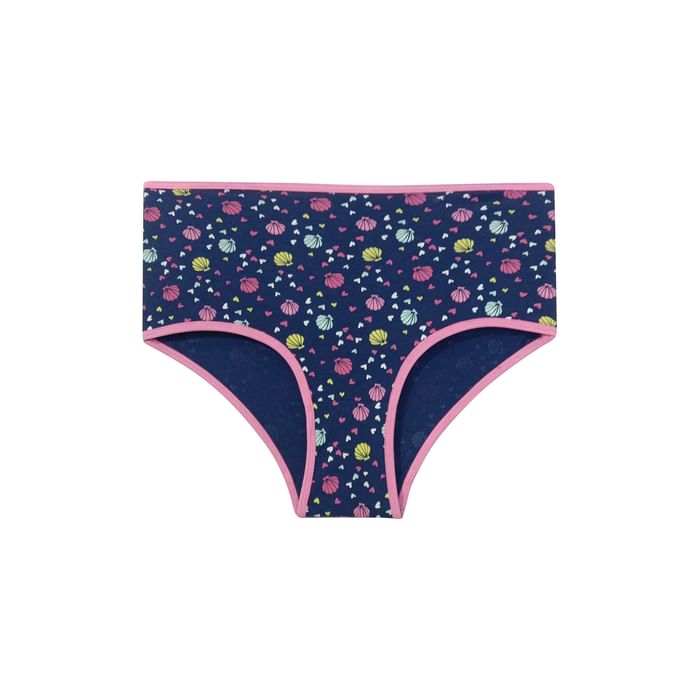 

Clovia High Waist Shell Print Hipster Panty in Navy - Cotton - PN3219Q08