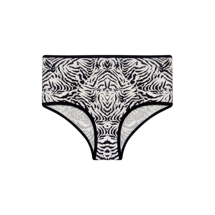 

Clovia High Waist Printed Hipster Panty in White- Cotton - PN3221U13, Black