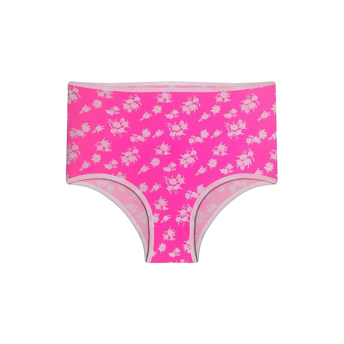 

Clovia High Waist Floral Print Hipster Panty in Pink - Cotton - PN3221V14