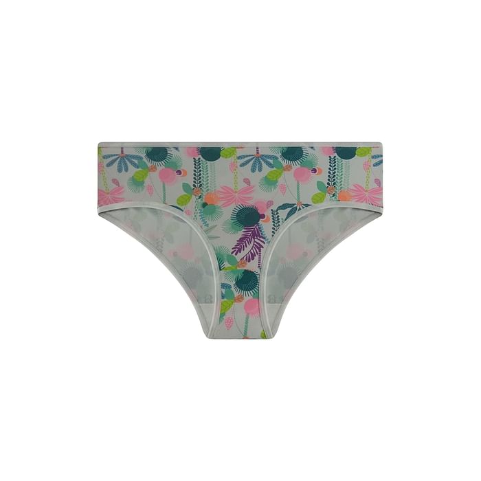 

Clovia Mid Waist Printed Hipster Panty in White - PN3404E18