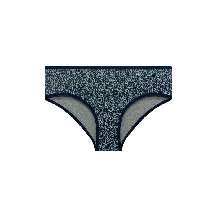 

Clovia Mid Waist Floral Print Hipster Panty in Navy Blue - Cotton - PN3411G08