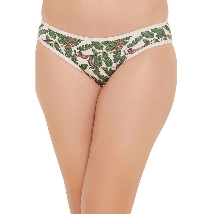 

Clovia Low Waist Monkey Print Bikini Panty in Soft Pink - Cotton - PN3465A22, Light pink