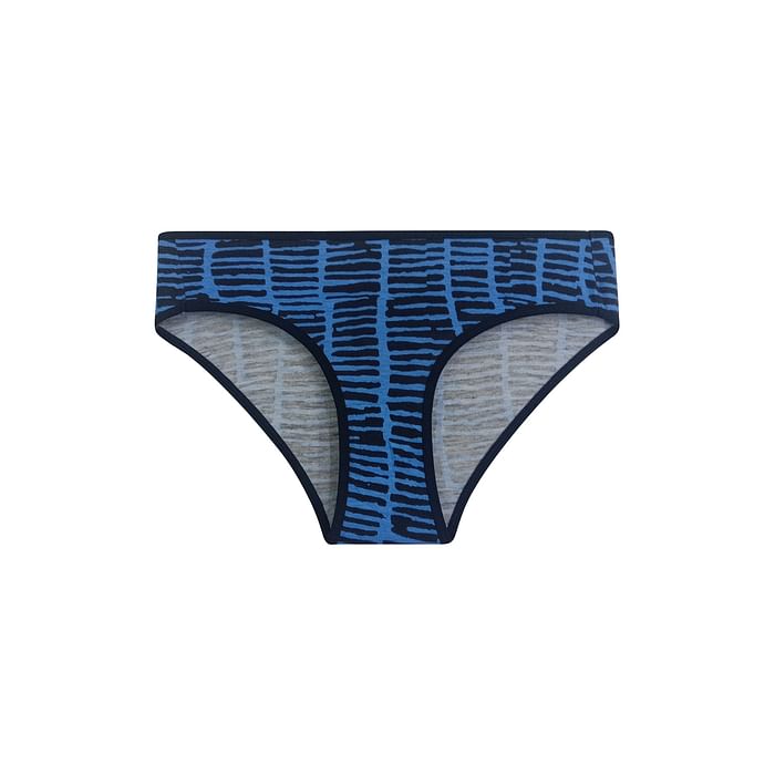 

Clovia Mid Waist Printed Bikini Panty in Blue - Cotton - PN3467D03, Light blue
