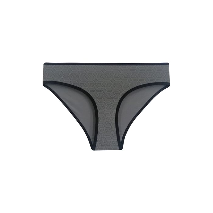 

Clovia Mid Waist Geometric Print Bikini Panty in Grey - Cotton - PN3467U01, Light grey