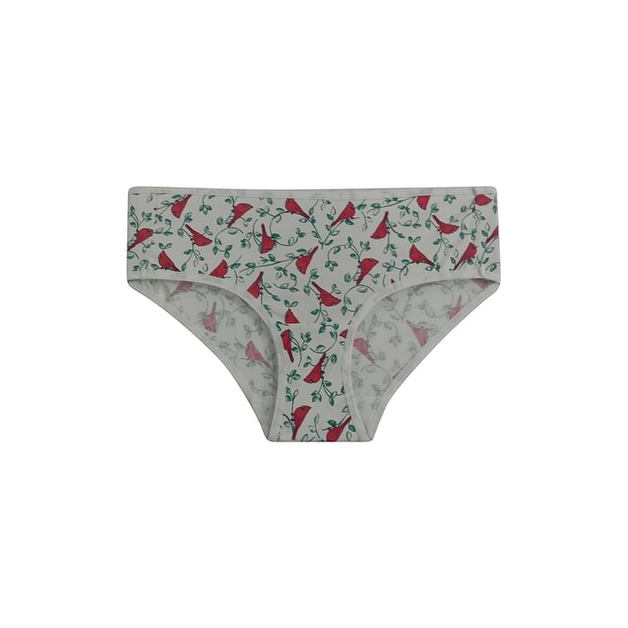 

Clovia Mid Waist Printed Bikini Panty in White - Cotton - PN3467U18