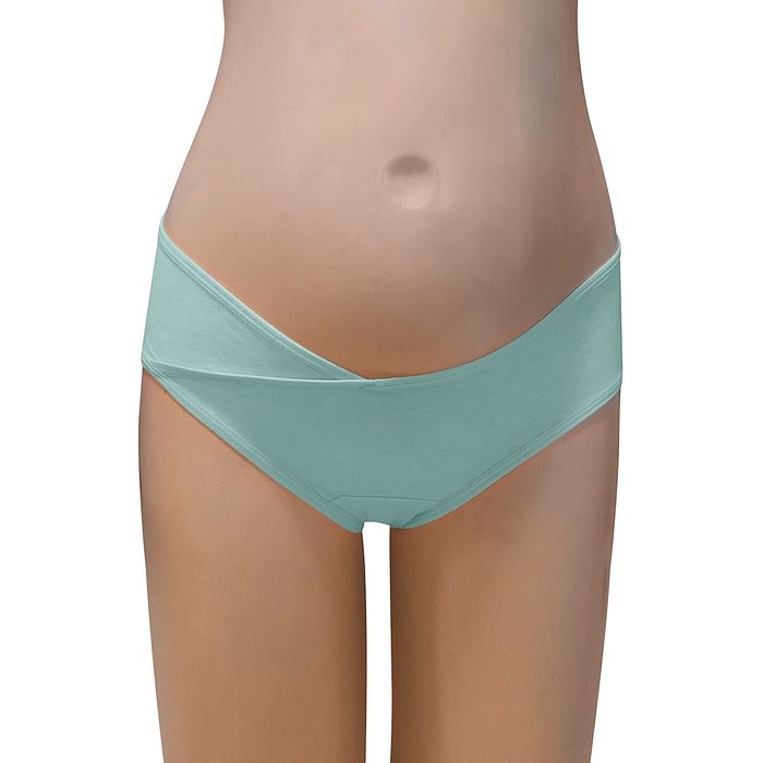 

Clovia Low Waist Hipster Maternity Panty in Powder Blue - Cotton - PN3470P03