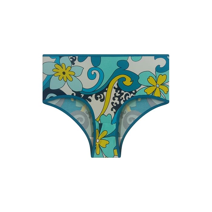 

Clovia High Waist Floral Print Hipster Panty in Light Blue - PN3498C03