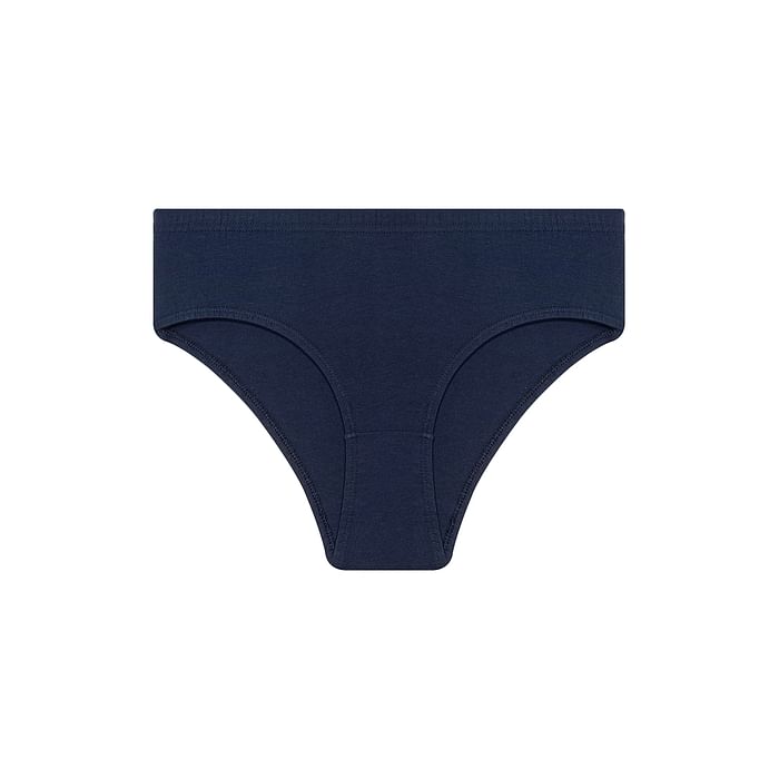 

Clovia Mid Waist Hipster Panty in Navy with Inner Elastic - Cotton - PN5037A08