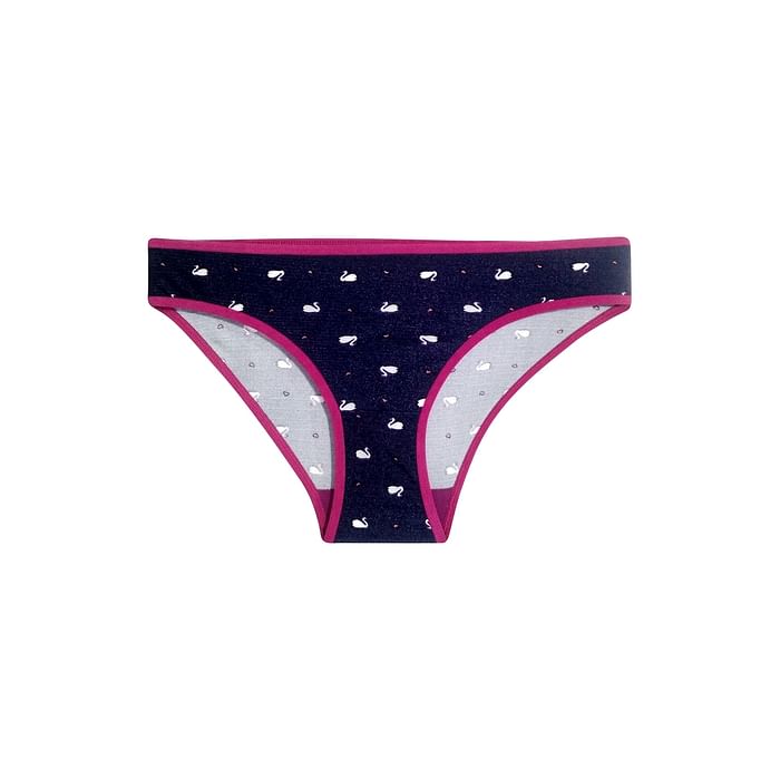 

Clovia Low Waist Printed Bikini Panty in Navy Blue - PN5101D08