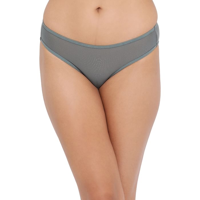 

Clovia Low Waist Bikini Panty in Dark Green - Powernet With Matching BR1969R17 - PN5101Z17