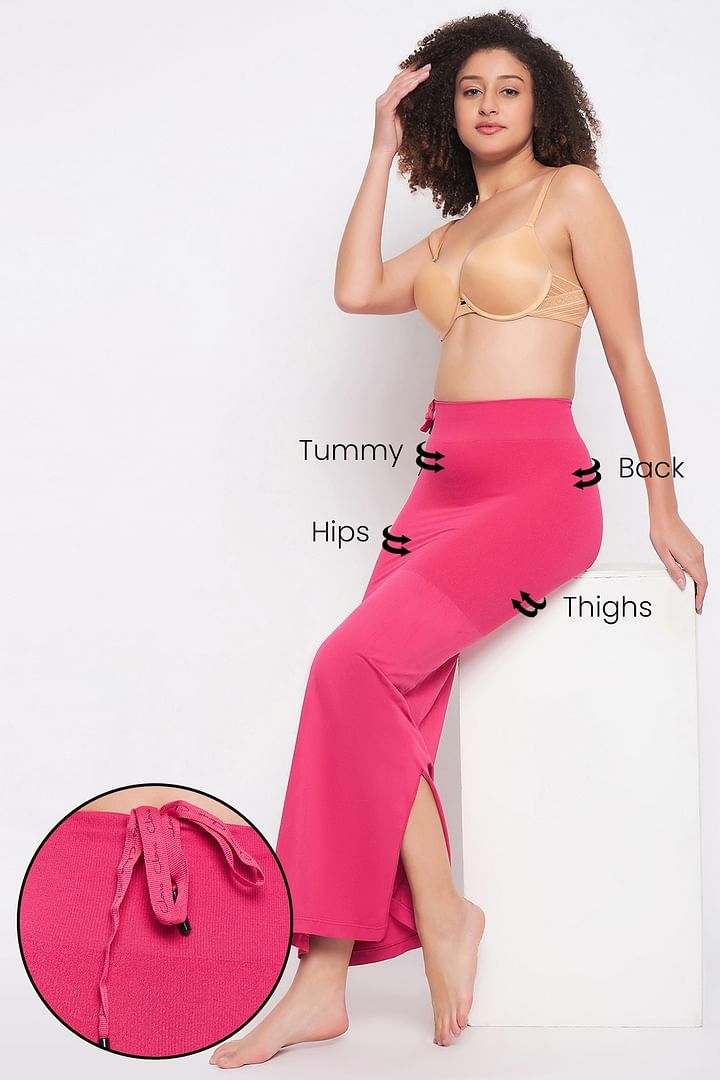 Buy Saree Shapewear Petticoat with Drawstring in Dark Pink Online India,  Best Prices, COD - Clovia - SW0048R14