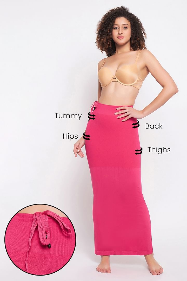 Buy Saree Shapewear Petticoat with Drawstring in Black Online