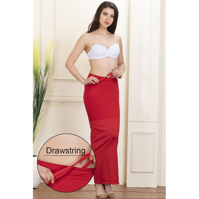 

Clovia Saree Shapewear with Drawstring in Red - SW0048R04