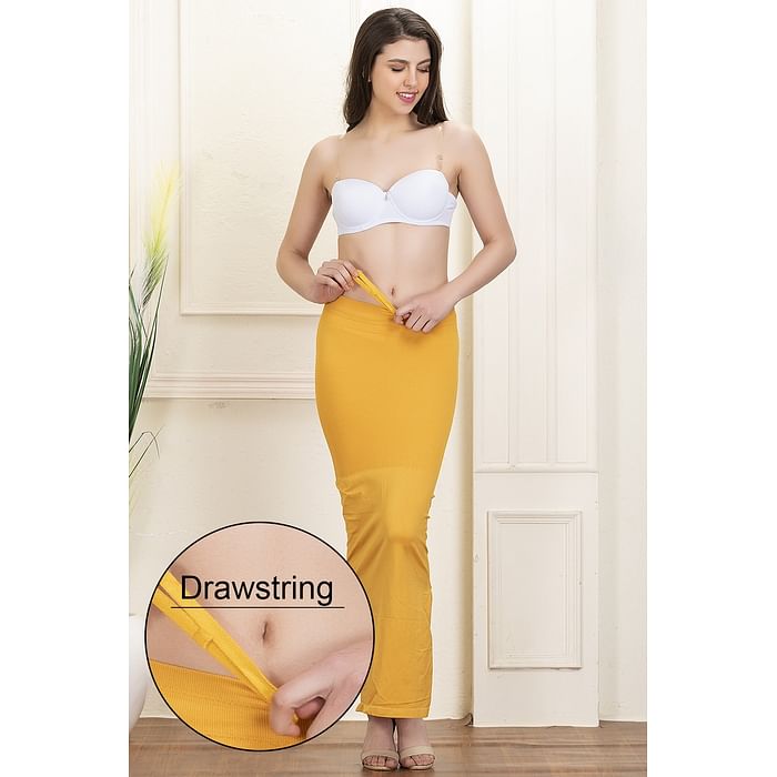 

Clovia Saree Shapewear with Drawstring in Yellow - SW0048R07, Mustard