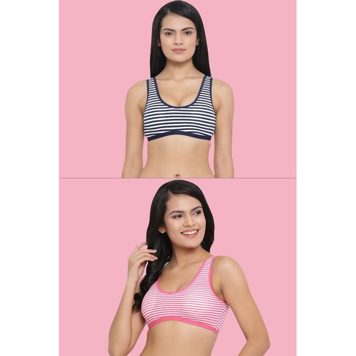 

Clovia Set of 2 Beginner's Bra - BBC001920, Assorted