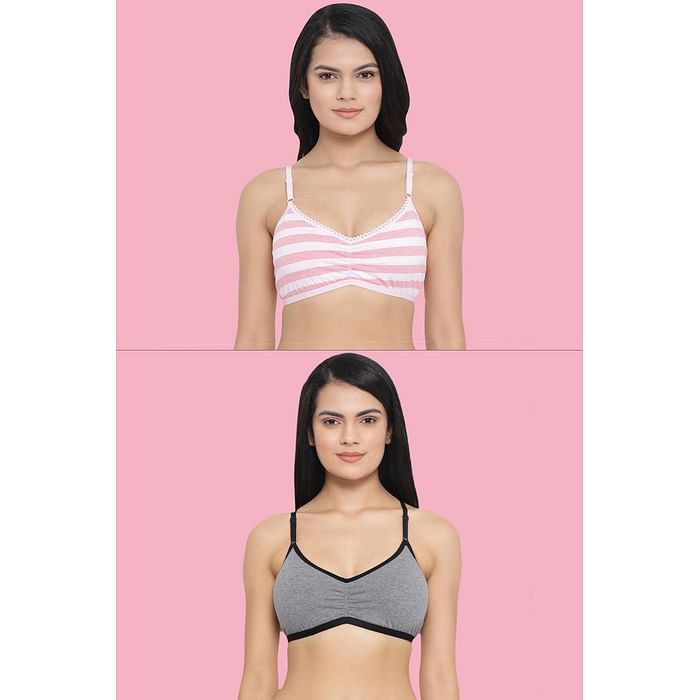 

Clovia Set of 2 Beginner's Bra - BBC002020, Assorted