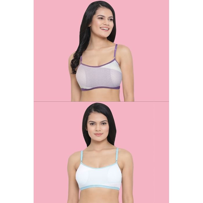 

Clovia Set of 2 Beginner's Bra - BBC002220, Assorted