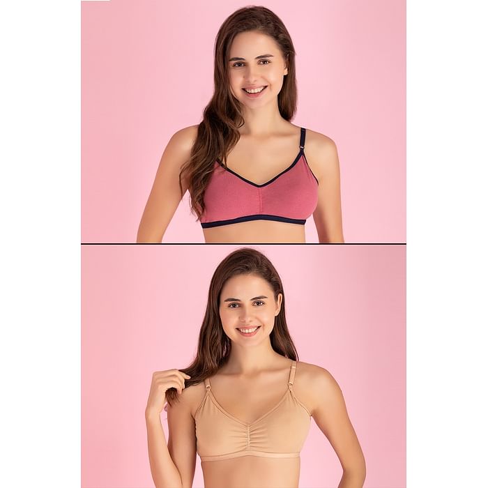 

Clovia Set of 2 Beginner's Bra - BBC020P19, Multicolour