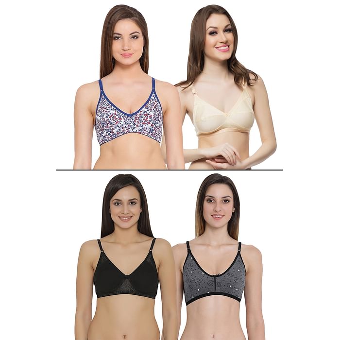 

Clovia Pack Of 4 Bras For selected Clovia Customers - BRC227C24, Nude-colour