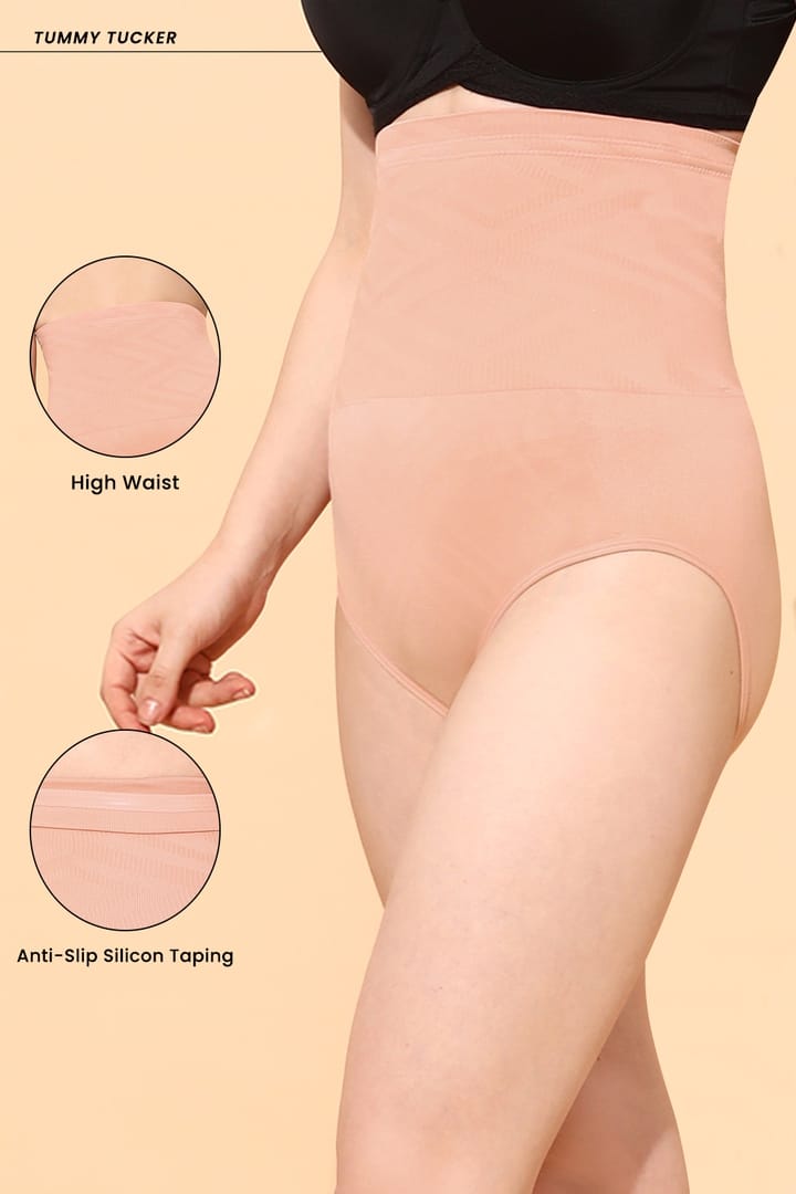 Buy Tummy Tucker With Silicon Grips In Peach Online Clovia