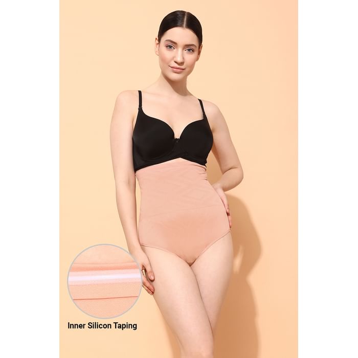 

Clovia Tummy Tucker With Silicon Grips In Peach - SW0009P16, Orange