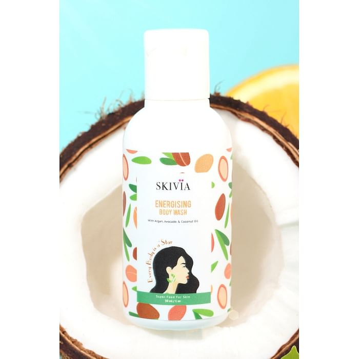 

Clovia Skivia Energising Mini Body Wash With Argan & Avocado Oil - 30 ml - SKBS07W39, Transparent