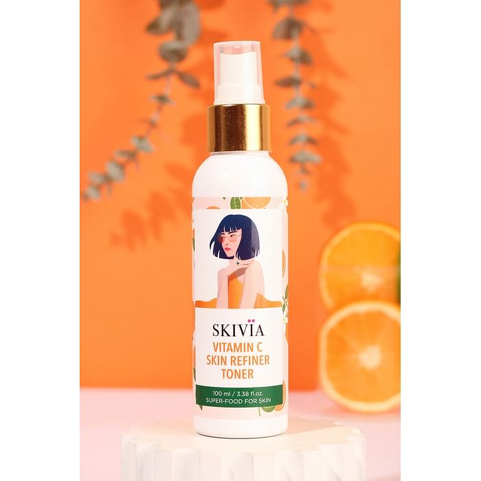 

Clovia Skivia Vitamin C Skin Refiner Toner with Niacinamide & Aloe Vera Extract - 100 ml - SKF017C39, Transparent