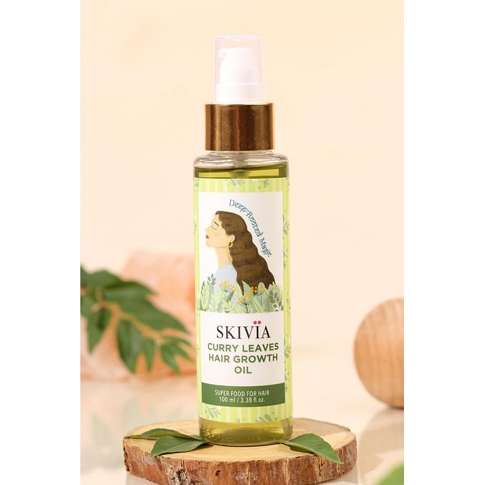 

Clovia Skivia Curry Leaves Hair Growth Oil - 100 ml - SKH012O11, Light green