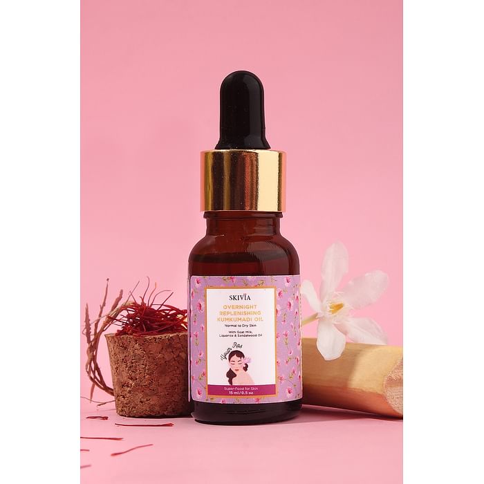 

Clovia Skivia Kumkumadi Face Oil with Vitamin E & Goat Milk - 15 ml - SKFM15S09, Maroon