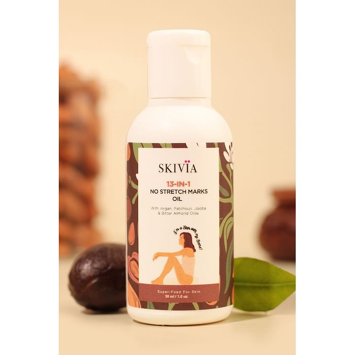 

Clovia Skivia No Stretch Marks 13-in-1 Oil Formulation with Argan Oil & Jojoba Oil - 30 ml - SKBS09O02, Light yellow