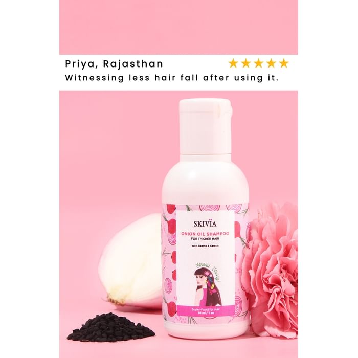 

Clovia Skivia Onion Oil Mini Shampoo With Reetha & Keratin - 30 ml - SKHS16S24, Nude-colour
