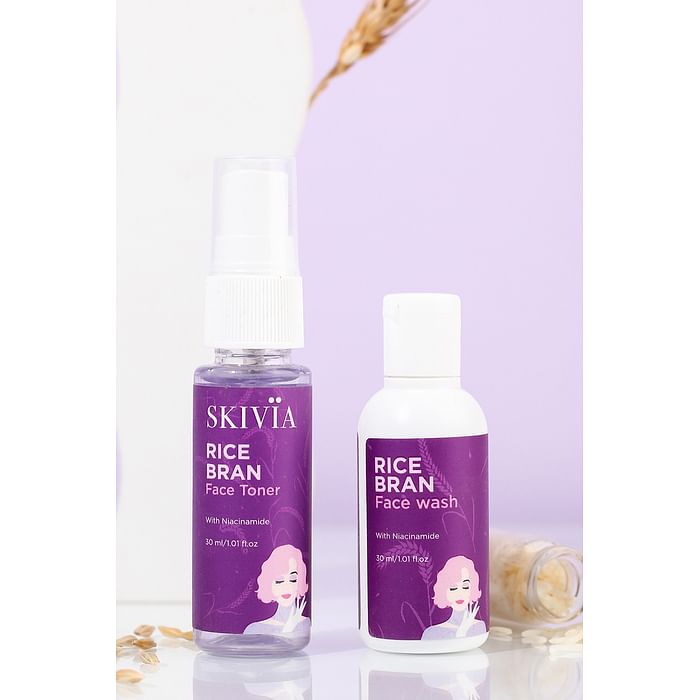 

Clovia Skivia Rice Bran Mini Face Cleansing & Toning Combo - SKCM01P99, Assorted