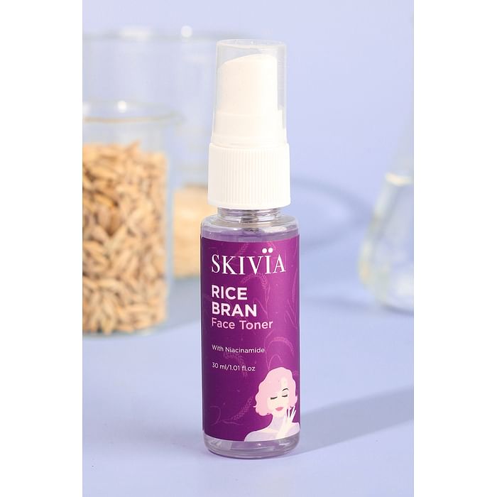 

Clovia Skivia Rice Bran Mini Face Toner with Niacinamide & Hyaluronic Acid - 30 ml - SKFM23T12, Lavender