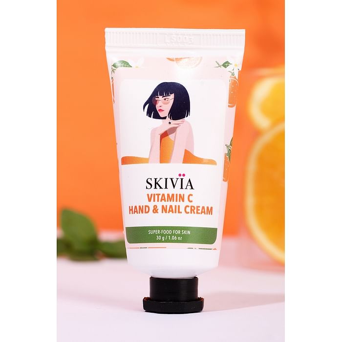 

Clovia Skivia Vitamin C Hand & Nail Cream with Mulethi & Rose Extracts - 50 g - SKH001C39, Transparent