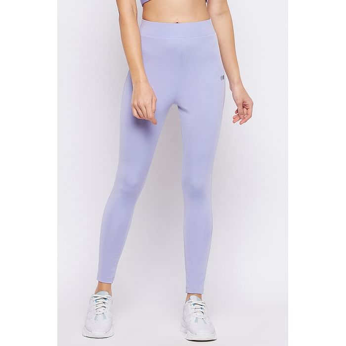 

Clovia Snug Fit High-Rise Active Tights in Lilac - AB0049P12, Lavender