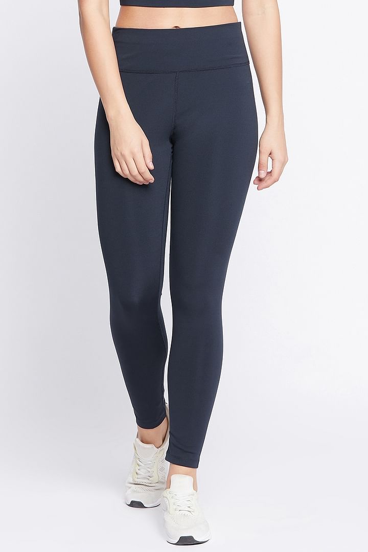 Buy Snug Fit Active High-Rise Ankle-Length Tights in Navy Online India,  Best Prices, COD - Clovia - AB0076P08