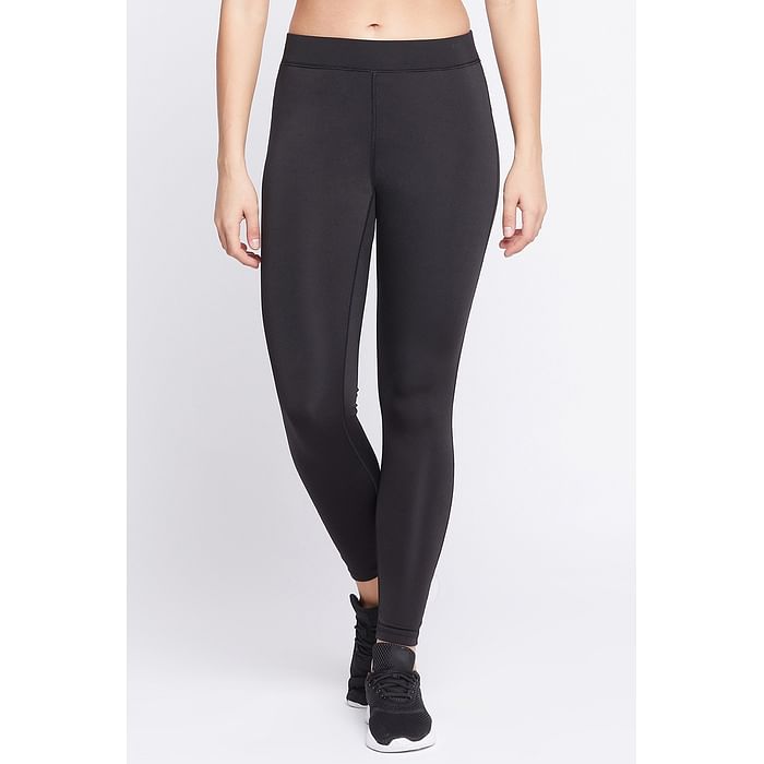 

Clovia Snug Fit High Waist Active Tights in Black - AB0077P13