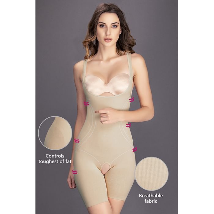

Clovia Laser-Cut No-Panty Lines High Compression Body Shaper in Nude Colour - SW0002R24