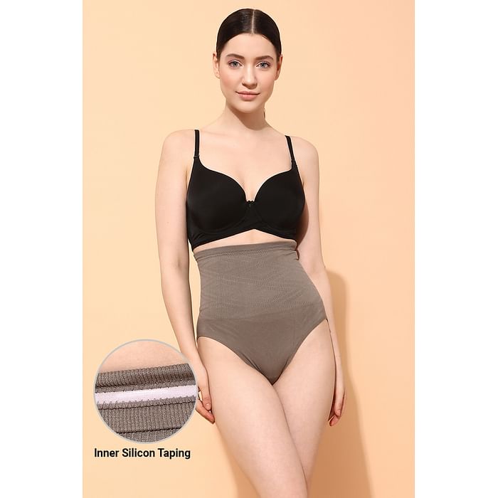 

Clovia Tummy Tucker With Silicon Grips - Grey - SW0009P01, Light grey