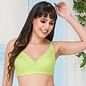 Buy Non-Padded Full Support Bra In Green - Cotton Rich Online