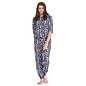 Printed Full Length Top & Pyjama Set - Blue_6