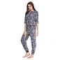 Printed Full Length Top & Pyjama Set - Blue_7