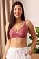 Non-Wired T-shirt Bra with Layered Cups in Pink
