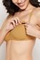 Padded Non-Wired Demi Cup Feeding Bra in Nude Co