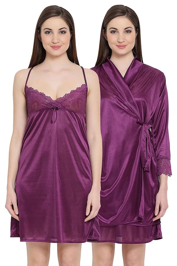 Buy Short Night Dress \u0026 Robe Set in 