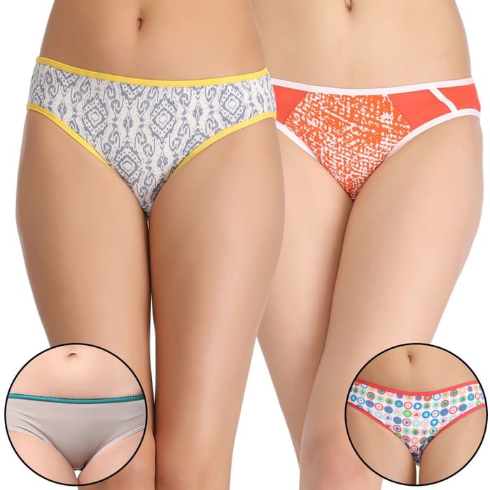 

Clovia 4 Pc Panties - PNC874C24, Nude-colour