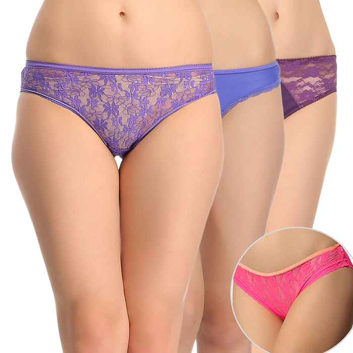 

Clovia 4 Pc Panty Set - PNC533Q12, Lavender
