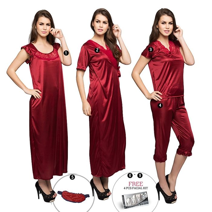 

Clovia 9 Pcs Maroon Set - NSC236G09
