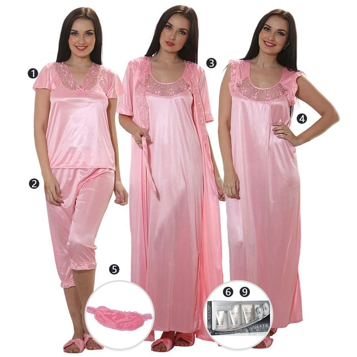 

Clovia 9 Pc Nightwear Set - NSM236M62